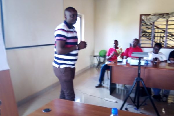 Chairman Mr. Mwangi addressing the Team during UMI Awards
